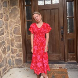 Women's Ruffles Tiered Midi Dress